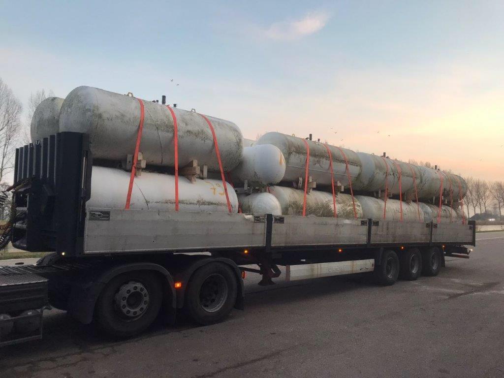 LPG storage tanks in transit — Go-Gas Ventures supplies and installs bulk LPG systems across Ghana